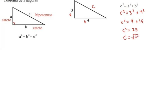 Matemáticas II - Teorema de Pitágoras смотреть онлайн