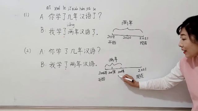 Chinese grammar, 了 usage: 我学了两年汉语了 VS 我学了两年汉语 смотреть онлайн