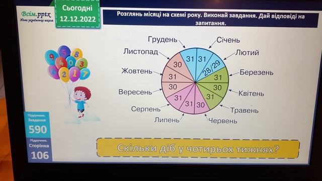 Одиниці вимірювання часу. Рік. Задачі на дослідження визначення тривалості подій. 3 клас смотреть онлайн