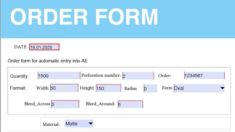 Сбор данных из PDF  Form  в  JOB Automation Engine