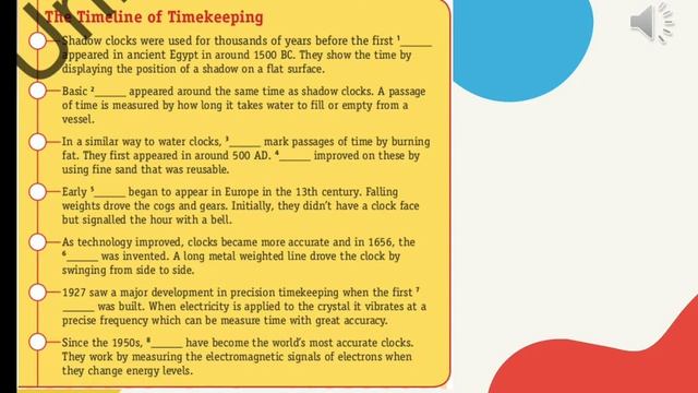 11th Grade Solution Unit 4 Time Keeping Devices