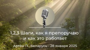 Спикерская АНЗ«1,2,3 шаги, как я препоручаю, и как это работает» Артём П., Беларусь, 28 января 2025