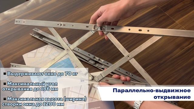 Фрикционные ножницы Monsari 700мм | ФУРНИТУРА ДЛЯ ОКОН | обзор | многоступенчое открывание смотреть онлайн