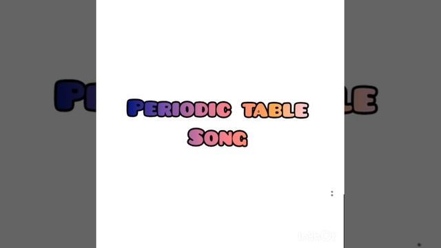 PERIODIC TABLE- I'M YOURS COVER