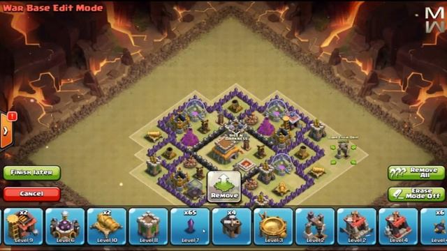 Clash of Clans : Best War map for town hall 8 смотреть онлайн