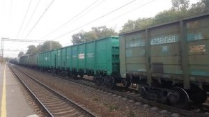 Электровоз ВЛ8м-354 с грузовым поездом и толкач ВЛ8м-278.