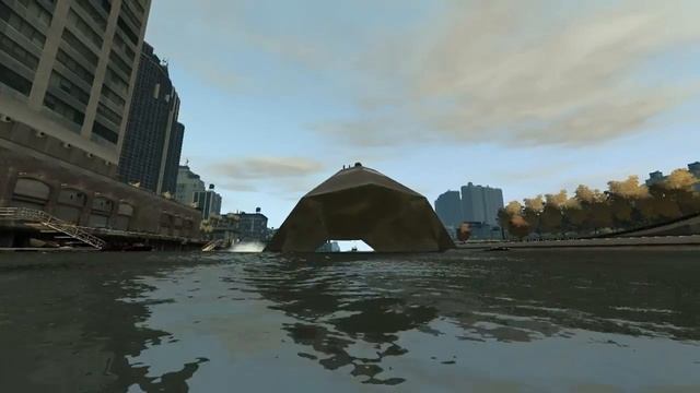 Grand Theft Auto IV - Lockheed Sea Shadow (IX-529) Stealth Navy Ship (MOD) HD смотреть онлайн