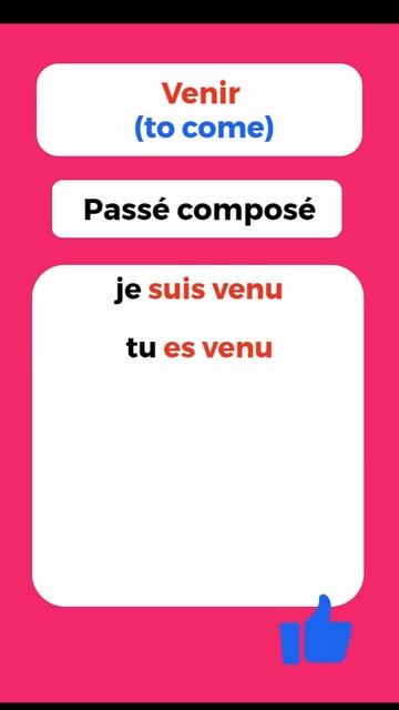Conjugaison-Venir-Passé Composé