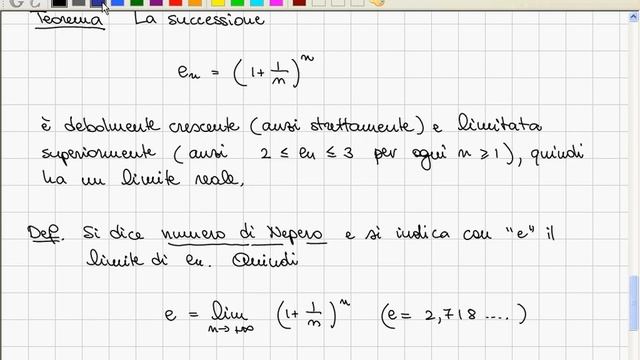 012  Teorema Delle Successioni Monotone. Il Numero E