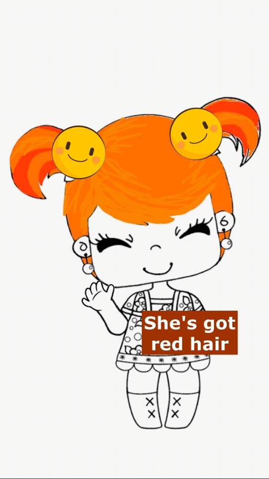 Чибики - волосы и глаза. Английский язык