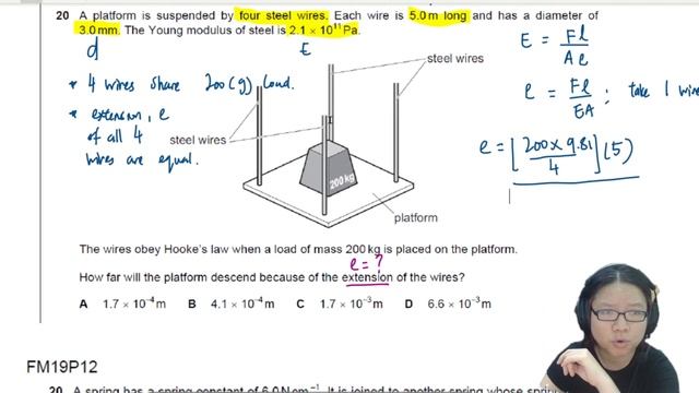 6.2a Ex3 ON20 P13 Q20 Four Steel Wires | AS Deformation | Cambridge A Level 9702 Physics смотреть онлайн