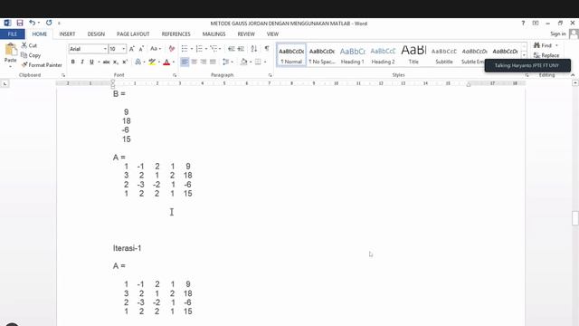 Teknik Optimasi - Metode Gauss Jordan Menggunakan Matlab смотреть онлайн