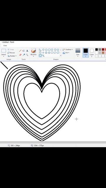 How To Draw Heart Illusion In Ms Paint | Draw Illusions Of Heart In Ms Paint | #shorts | shorts смотреть онлайн