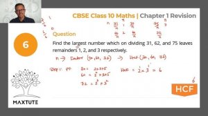 CBSE Class 10 Math Revision Class | Chapter 1 Real Numbers | Important Questions
