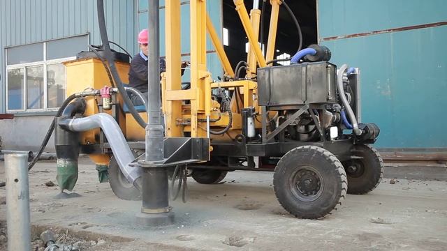 Pile driver for drilling in rock with vacuum cleaner смотреть онлайн