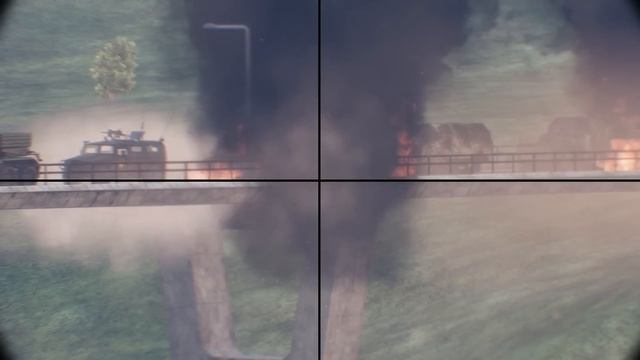 Ukrainian Javelin anti-tank missile destroyed a bridge with Russian equipment - Arma 3 смотреть онлайн