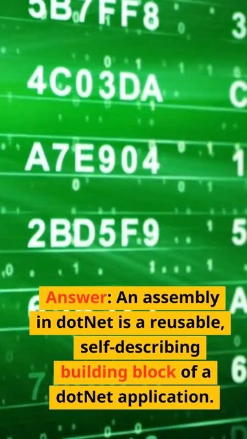 What is a dotNet Assembly? DotNet Interview Question 25 of 100: смотреть онлайн