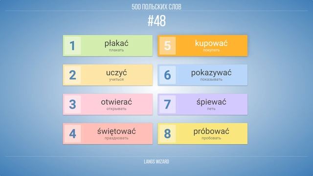 #48 | 500 польских слов. Выучить ПОЛЬСКИЙ язык по YouTube смотреть онлайн