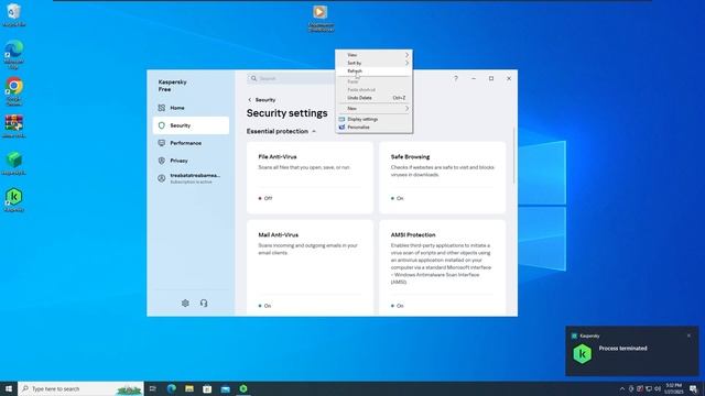 Kaspersky Free Antivirus VS HMBlocker Malware