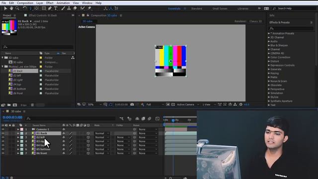 #Ae-14 3D Cube in After Effects for beginners [in HINDI] смотреть онлайн