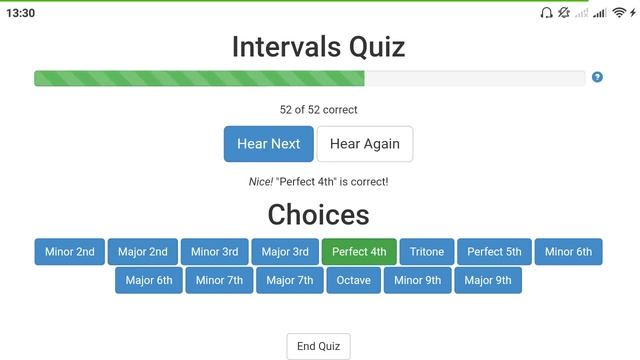 Intervals Quiz (Fast Speed) #2 [Descending - Fixed Root - Intervals Chromatic m2-M9] смотреть онлайн