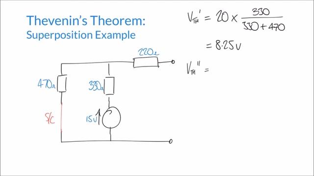 Using Superposition to Find Thevenin Equivalent Circuits with Two DC Power Supplies смотреть онлайн