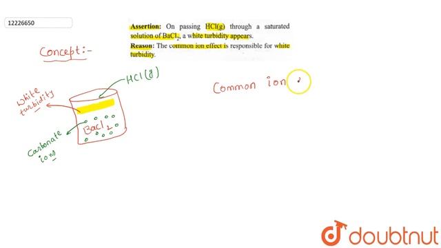 Assertion : On passing `HCl(g)` through a saturted solution of `BaCl_(2)`, a white turbidity appear смотреть онлайн
