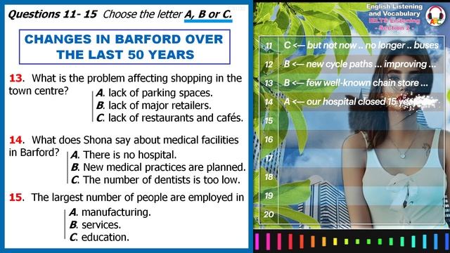 Cambridge IELTS Listening Practice | Section 2 | Changes in Barford смотреть онлайн