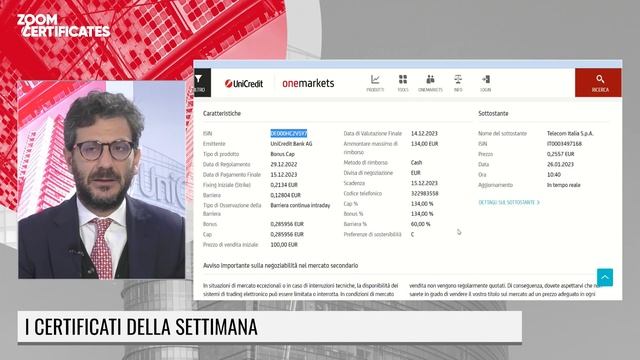 LE FONTI ZOOM CERTIFICATES BY UNICREDIT - 26 GENNAIO 2023 смотреть онлайн