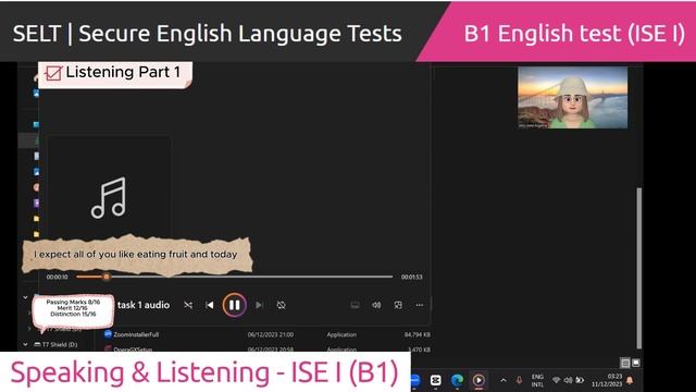 Trinity College London - ISE I (B1) Integrated Speaking and Listening|| Full Mock Test || UKVI смотреть онлайн