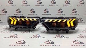 Тюнинг фары Нива Travel в стиле Audi с бегающими поворотниками и двойными BI-LED линзами