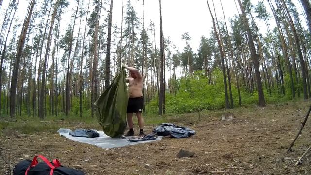 Разбор и упаковка палатки Pinguin Echo 1 смотреть онлайн