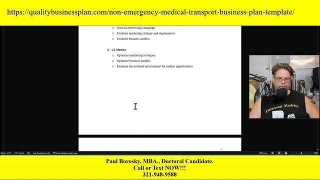 What’s in our UPDATED NON-EMERGENCY MEDICAL TRANSPORT Business Plan Template by Paul Borosky, MBA. смотреть онлайн