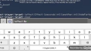 Команда на супер скорость в MINECRAFT