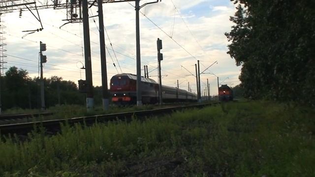 Тепловоз ТЭП70БС-234 с пассажирским смотреть онлайн