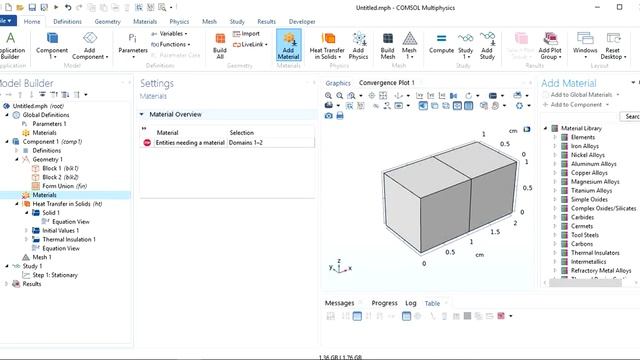 Heat transfer through Solid in Comsol Multiphysics Software смотреть онлайн