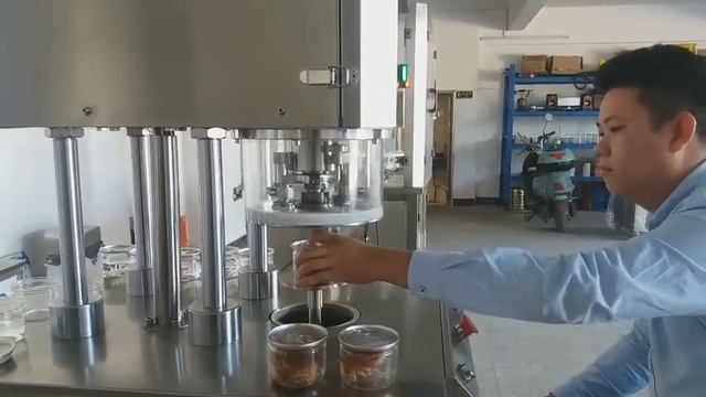 semi-automatic vacuum nitrogen filling and sealing machine(Food granule powder ) смотреть онлайн