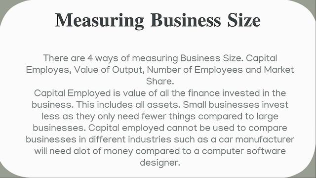 Enterprise, Business Growth and Size - Chapter 3 - Business Studies IGCSE смотреть онлайн