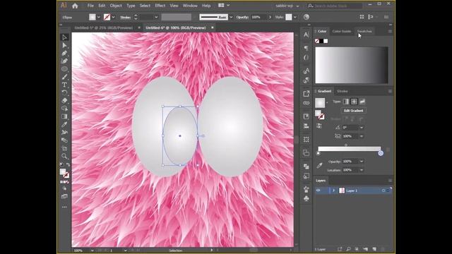 adobe illustrator funny cartoon hairy design in Adobe illustrator CC 2022 vactor смотреть онлайн