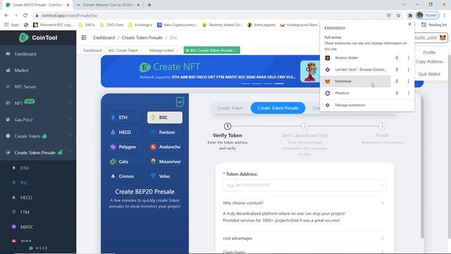 Create BEP20 Token with CoinTool.app is easy! смотреть онлайн