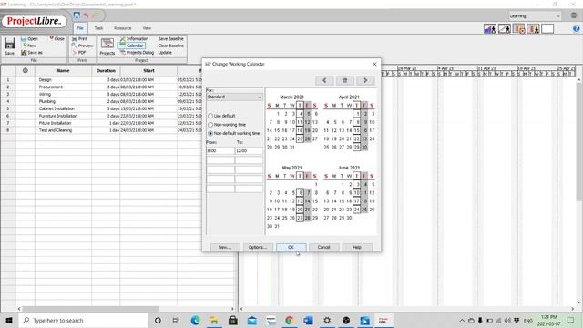 How to Change Calendar Style, and How to Change task Duration From Days to Hours in ProjectLibre смотреть онлайн