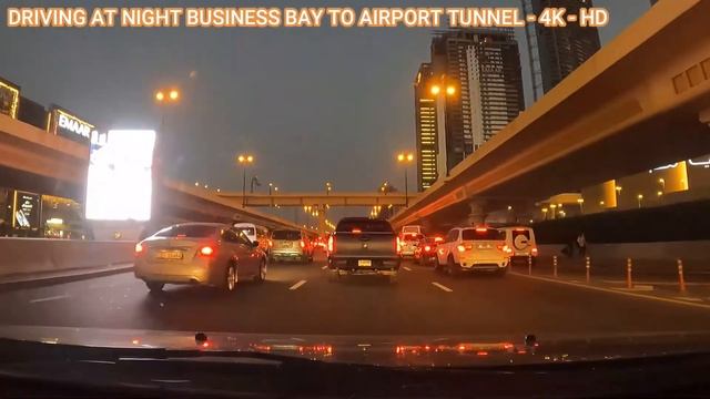 4K DRIVING TOUR - BUSINESS BAY DUBAI AT NIGHT TO AIRPORT TUNNEL смотреть онлайн