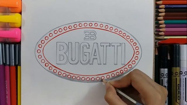 How To Draw The Bugatti Logo - Automobiles Bugatti