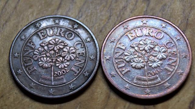 Info about the coins 5 Euro cent 2002 2003 Austria смотреть онлайн