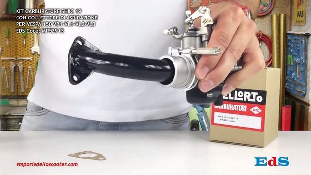 Kit carburatore SHBC 19 con collettore di aspirazione per Vespa 150 VB1-VL1-VL2-VL3 смотреть онлайн
