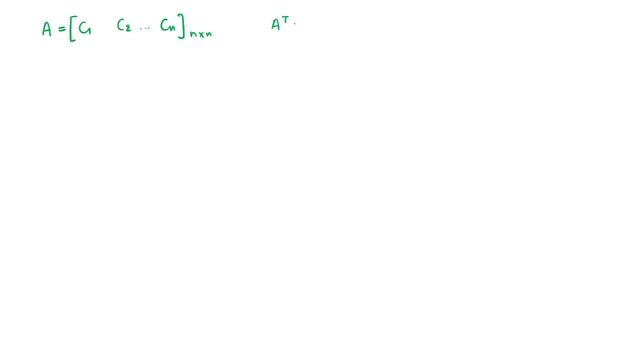 Columns Of Orthogonal Matrix Is An Orthonormal Set | Proof | Linear Algebra