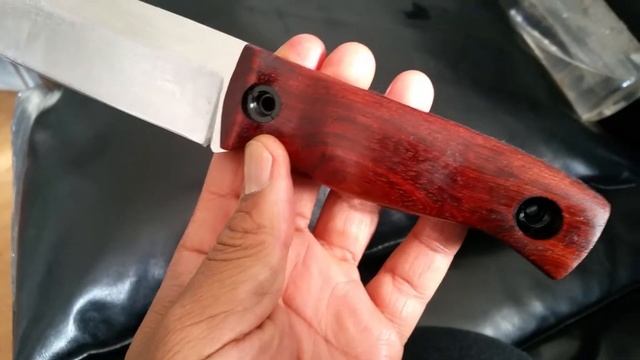 D2 Steel Knife with Brizillian Cherry handle scales смотреть онлайн