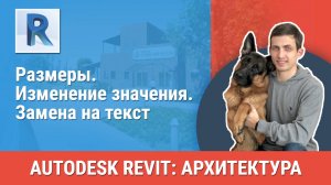 [Курс «Revit Архитектура: Продвинутый»] Размеры. Изменение значения. Замена на текст