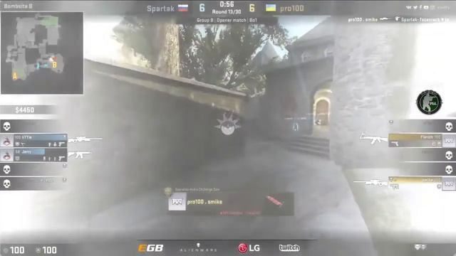 ЖЕСТКИЙ КОМБЭК КОМАНДЫ ZEUSE!!! PRO100 VS SPARTAK смотреть онлайн