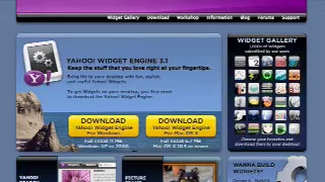 User-made Yahoo! Widgets Commercial - 1 Minute смотреть онлайн